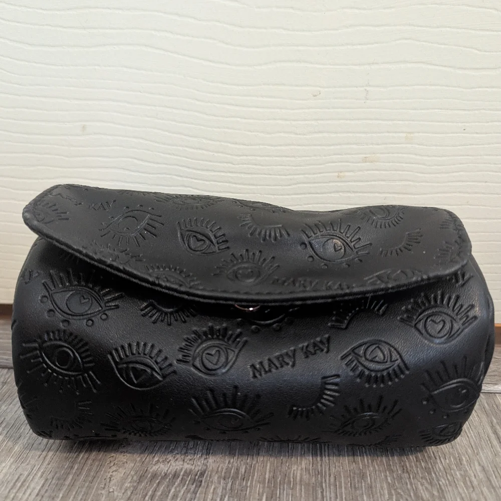 Mary Kay Black Eye-Patterned Cosmetic Bag